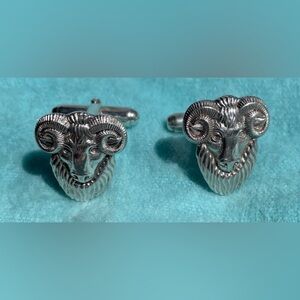 Authentic Tiffany & Co. Ram Head Cufflinks – Sterling Silver Elegance